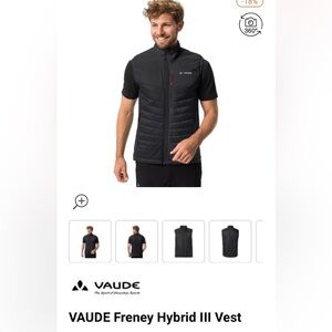 Vaude Freney Hibrid black light Weight vest size XL, great for cycling